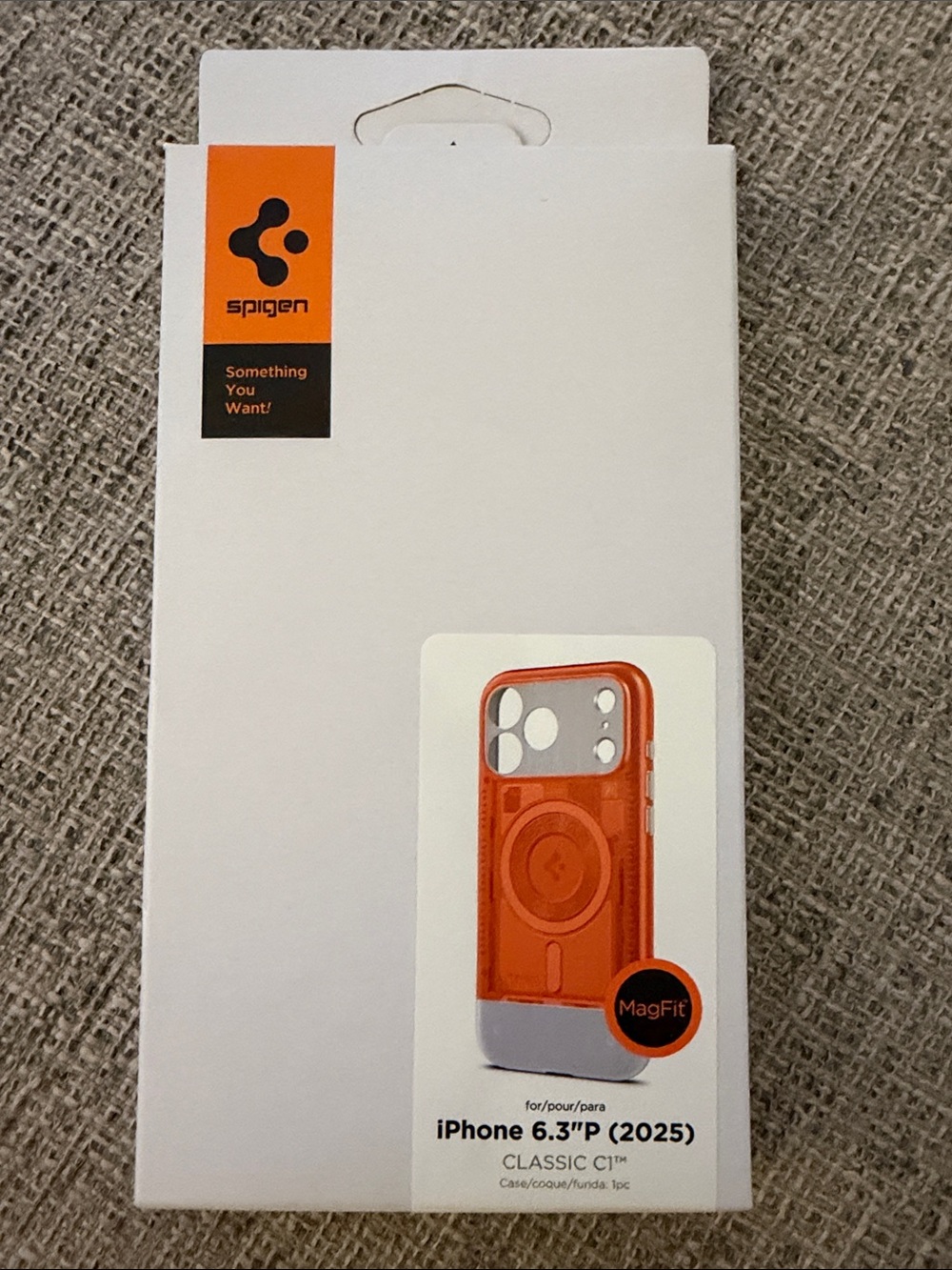Spigen Classic C MagFit iPhone Case - Orange & White